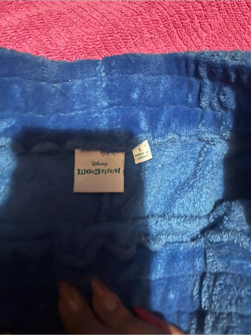Brand new Blue Plush Women’s Shorts with Stitch Embroidery